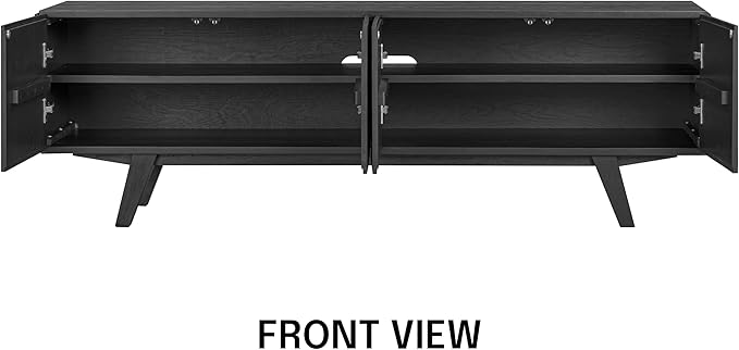 NTC Sapa Mid-Century Modern Solid Wood TV Stand 4-Door Media Console - Image 4