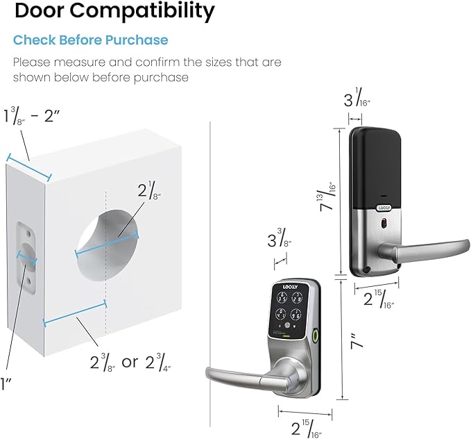 Lockly Secure Plus Smart Lock Bluetooth, 3D Biometric Fingerprint Sensor Front - Image 9