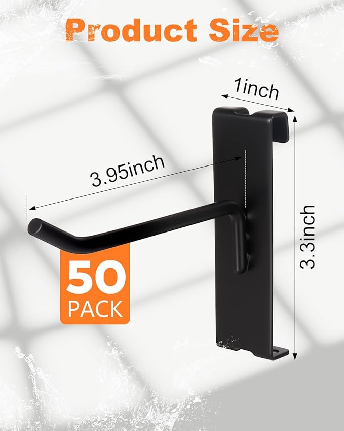 Alffun 50 Pack Grid Wall Hooks, 4 Inch Heavy Duty Wire Grid Display Hooks - Image 3