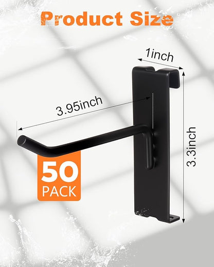 Alffun 50 Pack Grid Wall Hooks, 4 Inch Heavy Duty Wire Grid Display Hooks - Image 3