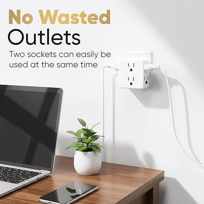 Multi Plug Outlet Splitter, Unidapt Multiple Outlets Extender Adapter - Image 3