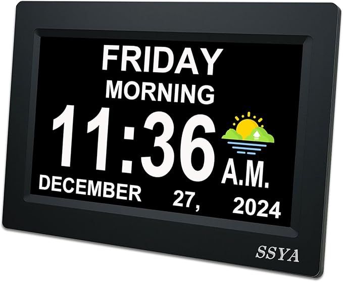 SSYA 7 Inch Calendar Clock by SSYA