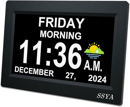SSYA 7 Inch Calendar Clock by SSYA