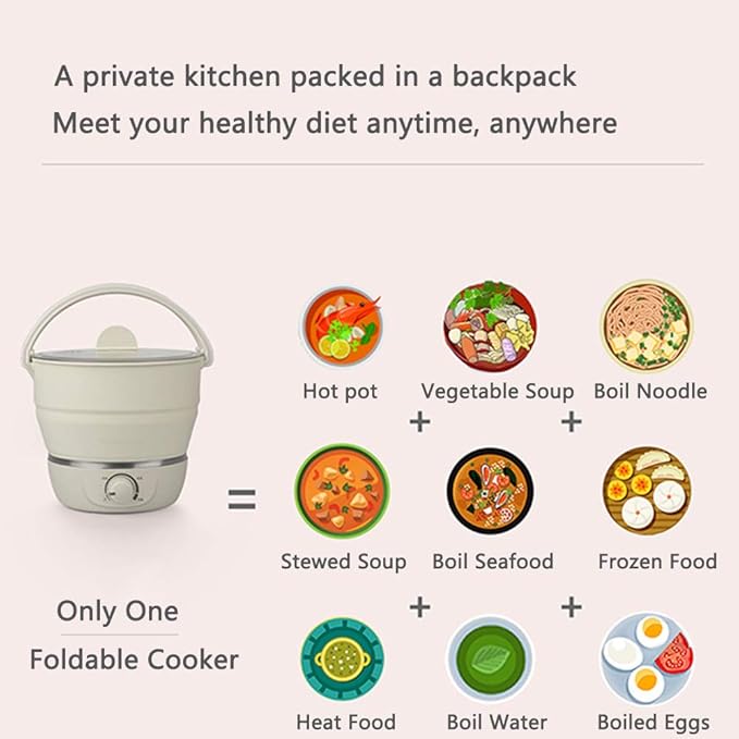 Drizzle Foldable Electric Cooker Travel Hot Pot - Image 4
