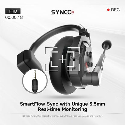 SYNCO XTALK X2 Wireless Headset Intercom System 2.4GHz 400 Meters Noise - Image 6