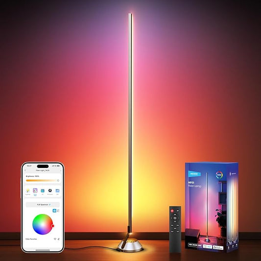 NEEWER Smart RGBW Floor Lamp, 1500lm LED Standing Corner Light Compatible by Neewer