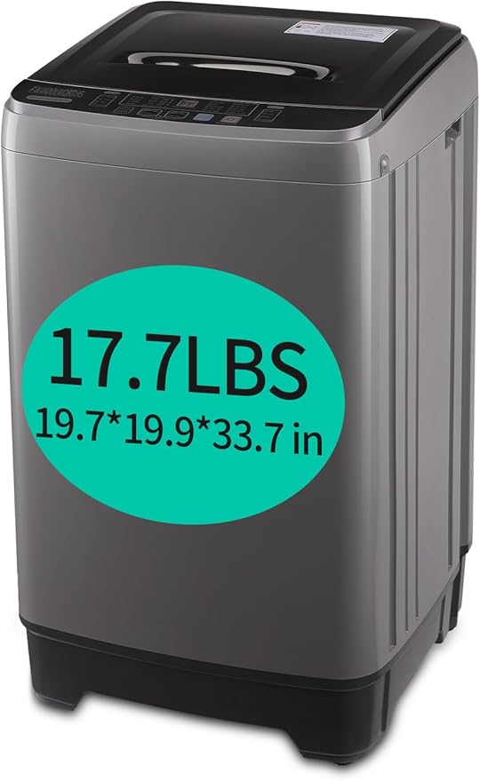 17.7 lbs Washing Machine with Drain Pump, Full Automatic Washer with 10 Wash by FWWOOLWORTHS