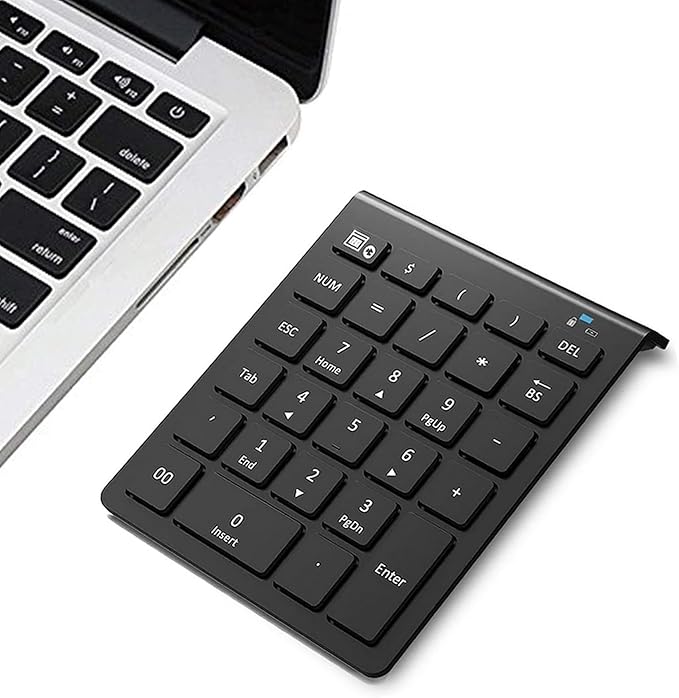 Lekvey Bluetooth Number Pad for Laptop, Wireless Numeric keypad, 28 Keys Numpad - Image 8