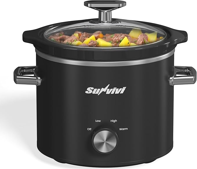 Sunvivi 2 Quart Slow Cooker, Small Slow Cooker by WeGetLife