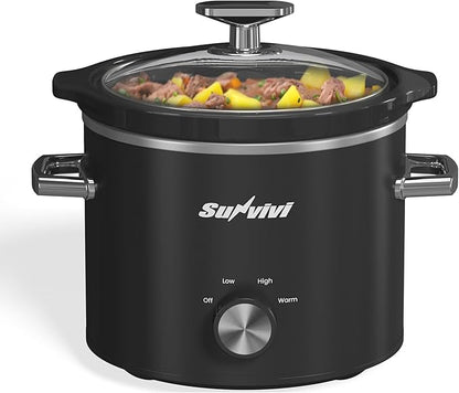 Sunvivi 2 Quart Slow Cooker, Small Slow Cooker by WeGetLife