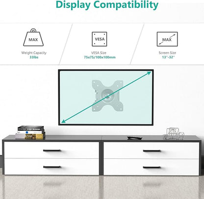 WALI TV Wall Mount Articulating LCD Monitor Full Motion 15 inch Extension Arm - Image 2