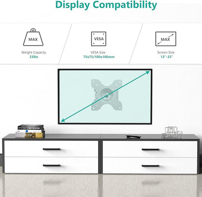 WALI TV Wall Mount Articulating LCD Monitor Full Motion Extension Arm Tilt - Image 2