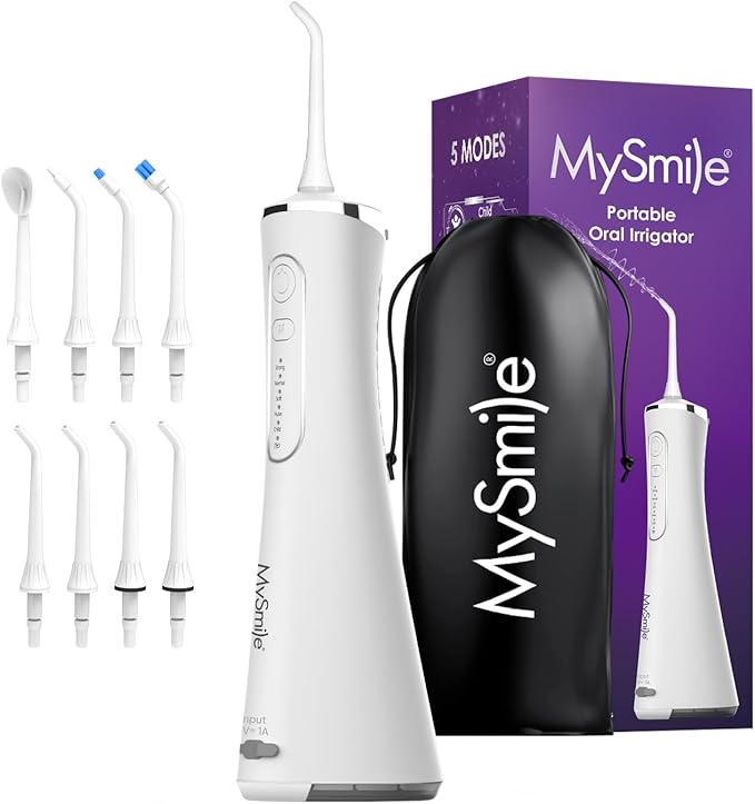 MySmile LP211 Cordless Water Flossers, Portable Rechargeable Oral Irrigator by MySmile