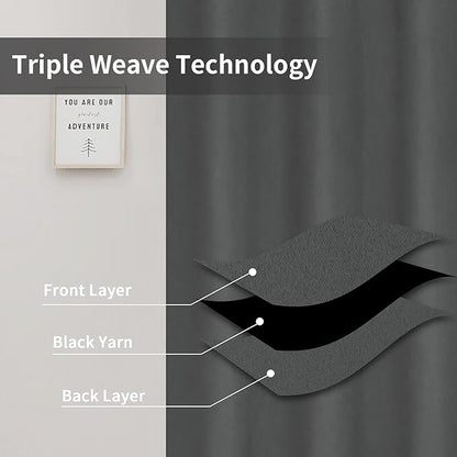 Easy-Going Blackout Curtains for Bedroom, Solid Thermal Insulated Grommet and - Image 3