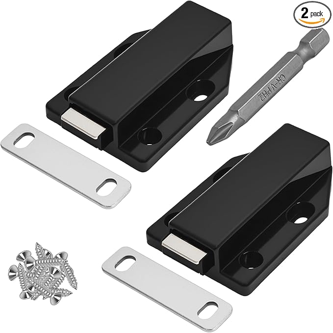 2 Pack Magnetic Push Latch, Heavy Duty Magnetic Touch Latch, by Unknown