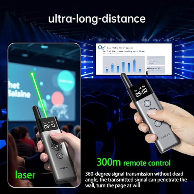 ASING 980ft Ultra-Long Distance Wireless and USB Laser Presentations Remote - Image 3