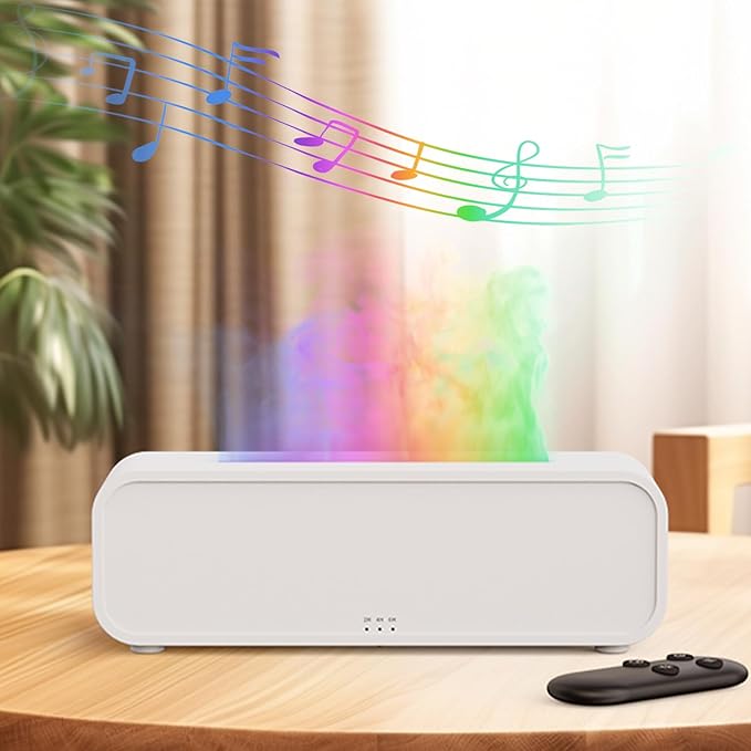 Essential Oil Diffuser, Music Sync Fire Flame Aromatherapy Diffuser, 250ml Cool by Yaledi
