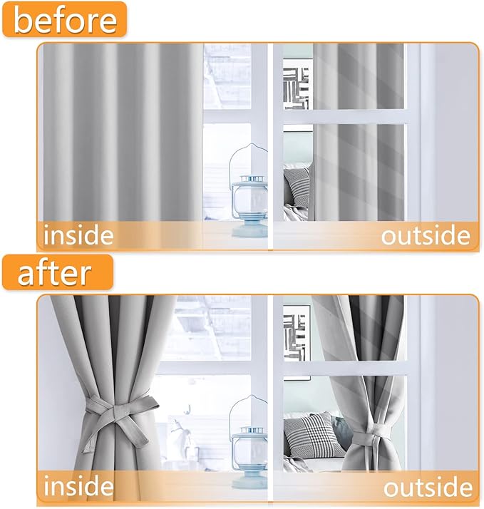 Hiasan Blackout Curtains for Bedroom, 38 x 63 Inches Length - Image 5