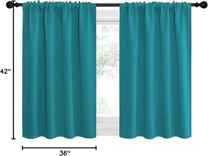 NICETOWN Peacock Blue Blackout Curtains Panels - Image 10