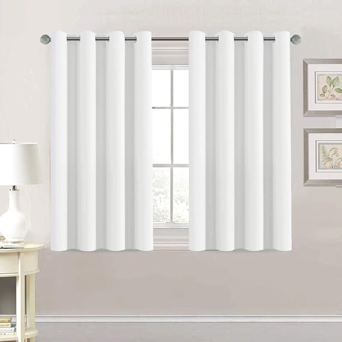 H.VERSAILTEX Thermal Insulated Room Darkening White Curtains by HVERSAILTEX