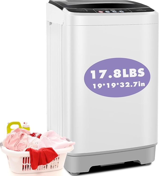 Nictemaw Portable Washing Machine 17.8Lbs Large Capacity 2.4 Cu.ft Portable by Nictemaw