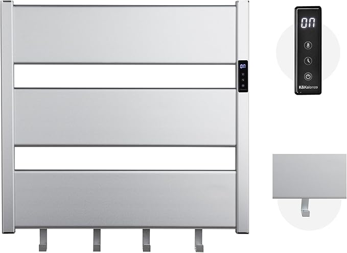 K&KALONZO Towel Warmer for Bathroom, Wall-Mounted Heated Towel Rack by KKALONZO