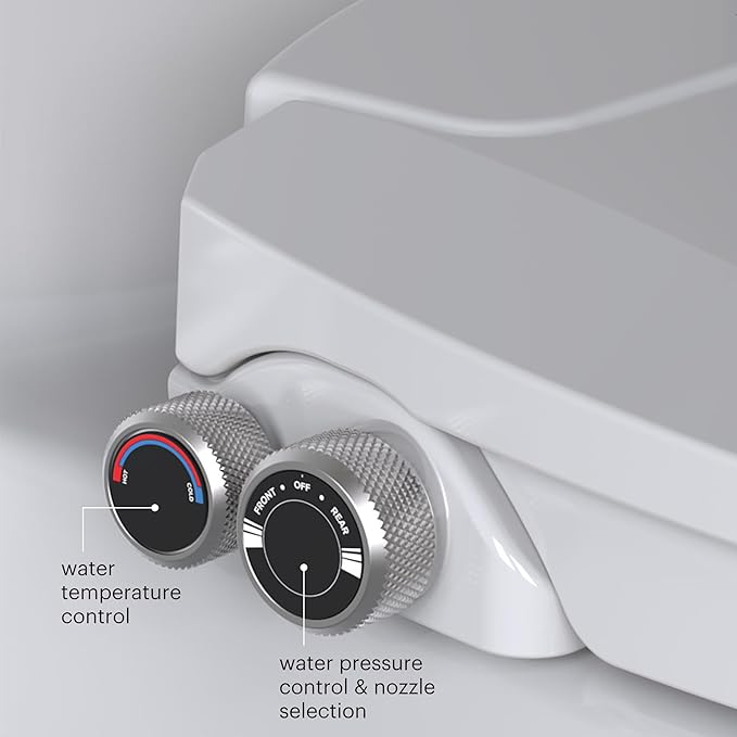 Brondell Swash Bidet Toilet Seat, Non-Electric, Dual Temperature, Fits Round - Image 6