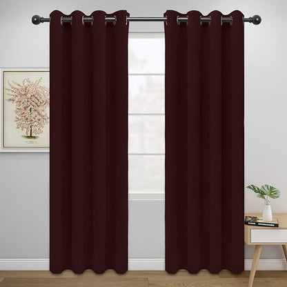 Easy-Going Blackout Curtains for Bedroom, Solid Thermal Insulated Grommet and by Easy-Going