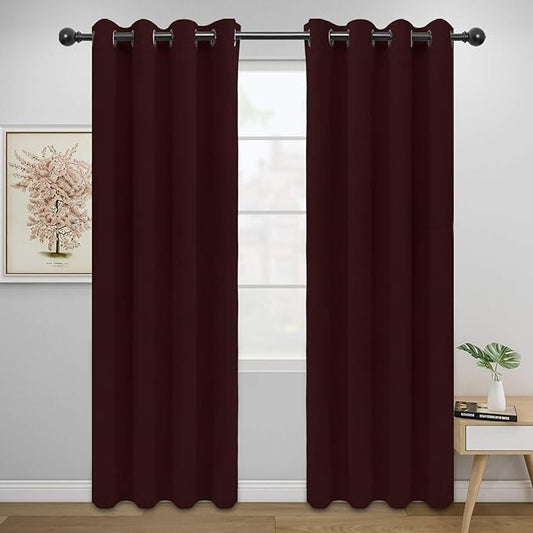 Easy-Going Blackout Curtains for Bedroom, Solid Thermal Insulated Grommet and by Easy-Going