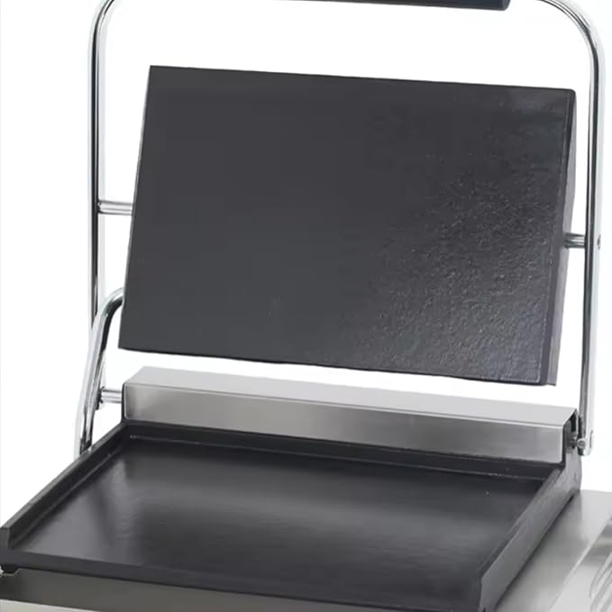 Commercial Panini Press With Grooved Grill Sandwich Maker Machine Electric - Image 3