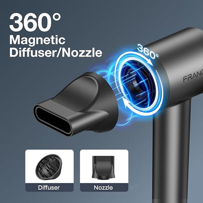 Professional Hair Dryer, 000 RPM High-Speed & 200 Million Negative Ions - Image 6