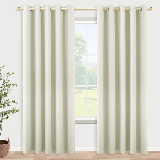 KOUFALL 60 Inch Wide Room Divider Curtains 2 Panel Set Split Privacy Sound by KOUFALL