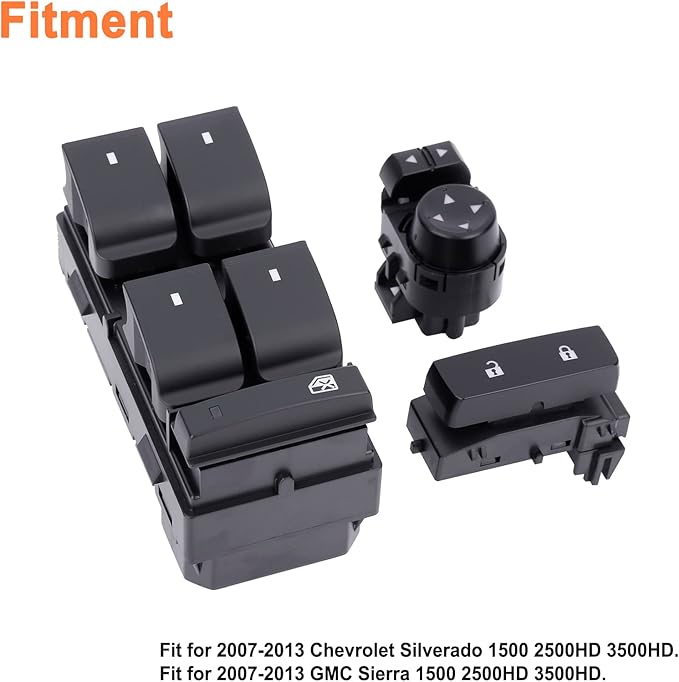 Power Window Control & Front Driver Side Mirror Switch & Door Lock Switch - Image 3