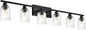 WINSHEN 6-Light Seeded Glass Vanity Light Fixtures in Matte Black Finish by WINSHENLighting
