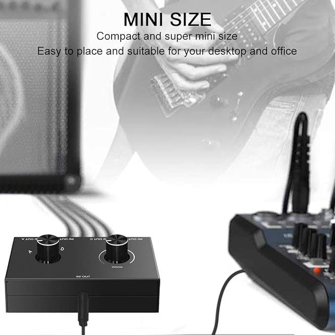 4 Port Audio Switch, 3.5mm Stereo AUX Selector, 4 Input 1 Output / 1 Input 4 - Image 6