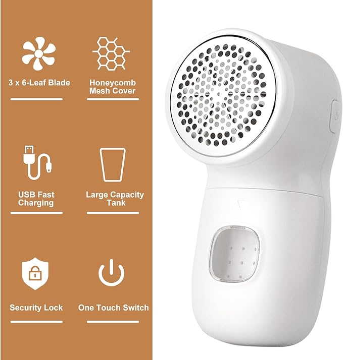 Fabric Shaver Lint Remover Sweater Shavers to Remove Pilling, Rechargeable - Image 2