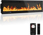 72" Smart Electric Fireplace Wall Mount, 1500w Heater by Unknown