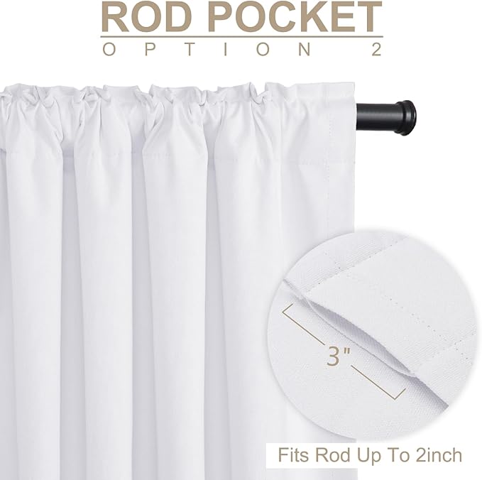 100% Blackout Shield Linen Blackout Curtains - Image 4