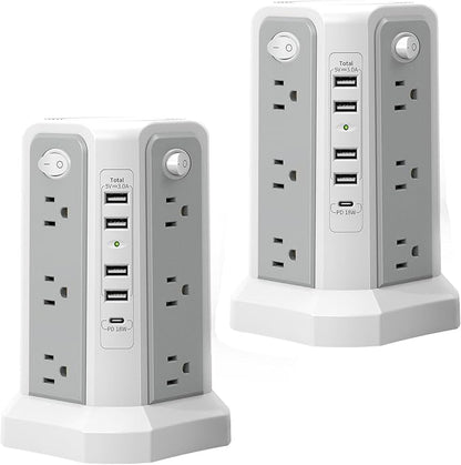PASSUS Surge Protector Power Strip by PASSUSSurgeProtectorTower