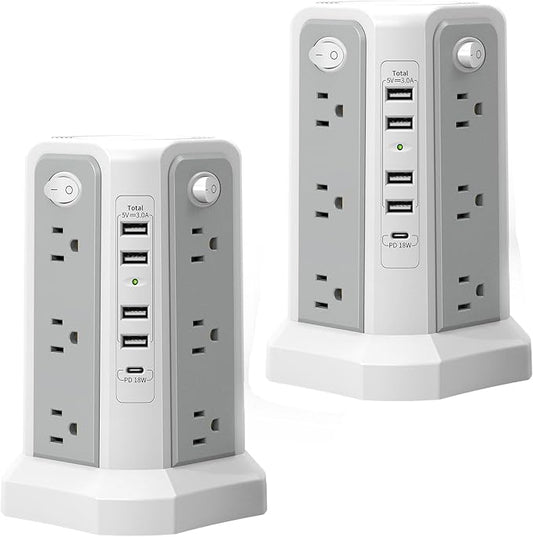 PASSUS Surge Protector Power Strip by PASSUSSurgeProtectorTower