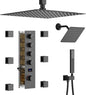 KATAIS Matte Black Shower System Digital Tempreature Display Thermostatic by KATAIS