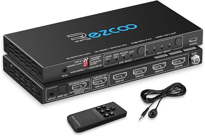 4K@120Hz HDMI 2.1 Switch 4 in 1 Out by EZCOOTECH
