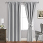 JIUZHEN Silver Grey Curtains for Bedroom by JIUZHEN