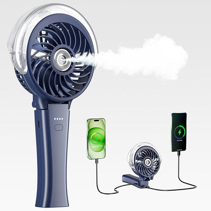 HandFan 4000mAh Upgraded Handheld Misting Fan, 50ml Water Tank, Rechargeable by HandFan