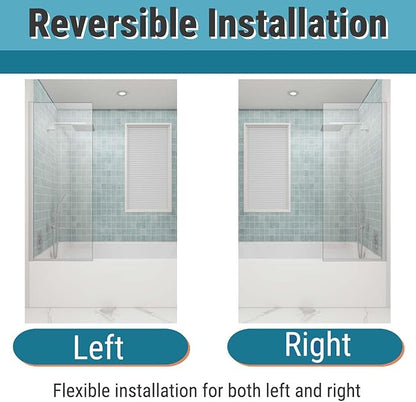 Sunrosa 24"×60" Bathtub Glass Panel, 8mm Thick Shower Screen, Brushed Nickel - Image 5
