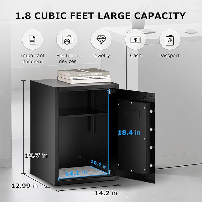 Bonsaii Large Safe Box 1.8 Cubic Feet - Image 2