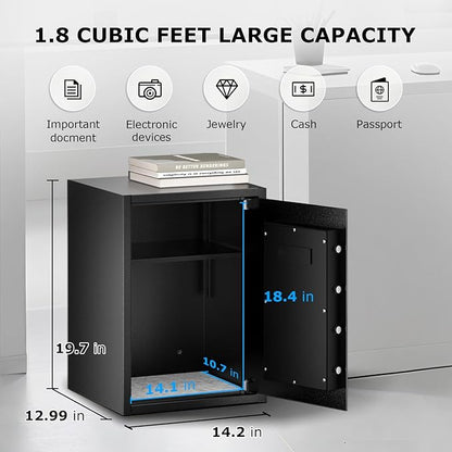 Bonsaii Large Safe Box 1.8 Cubic Feet - Image 2