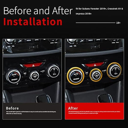 Auovo AC Climate Control Knob Outer Ring Covers Accessories - Image 2