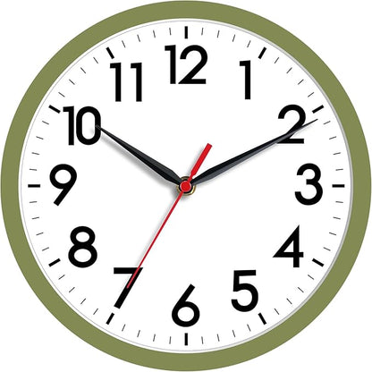AKCISOT Wall Clock 8 Inch Silent Non-Ticking Modern Clocks Battery Operated by Akcisot