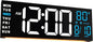 JALL 16" Large Digital Wall Mount Clock, Count Down Timer, Big LED, RGB Color by JALL
